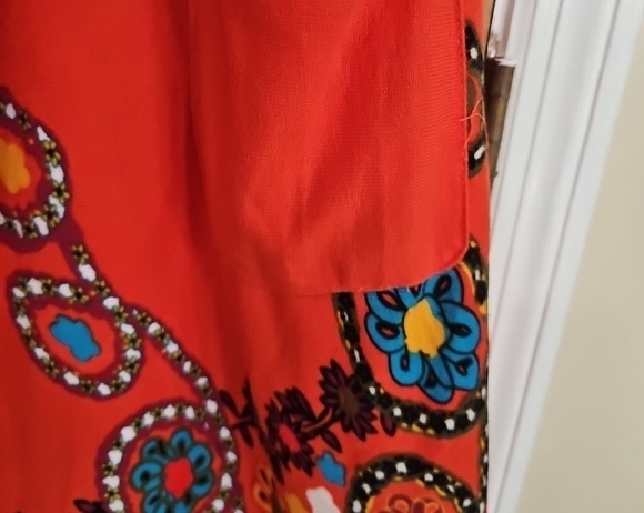 Orange Floral Open Front Cardigan - Picture 3 of 13